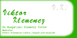 viktor klemencz business card